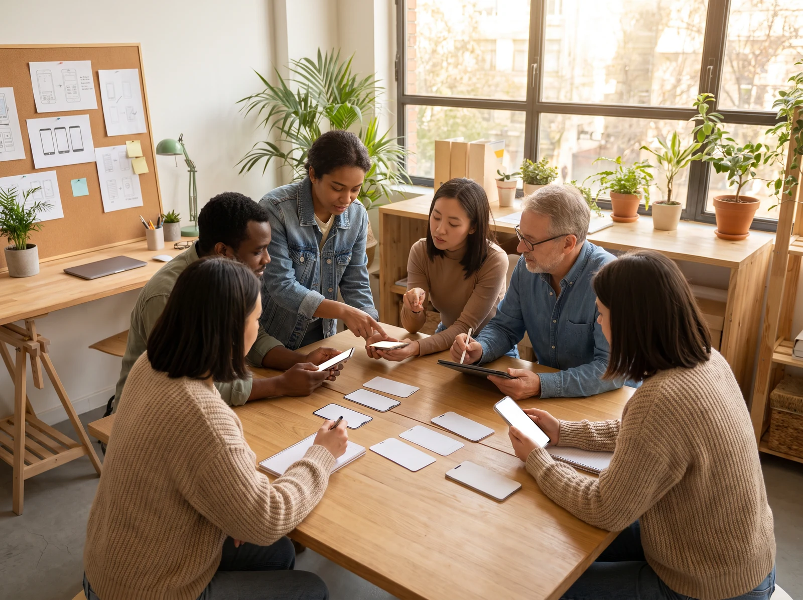 A mobile product planning session
